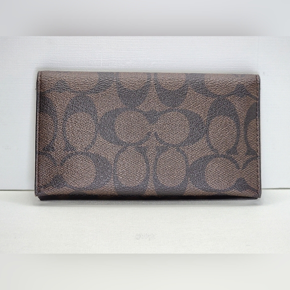Coach Men's Leather/Coated Canvas Universal Phone Wallet *Brown/Black* NWOT - Picture 1 of 16